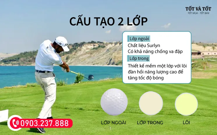 Bóng Golf nổi 2 lớp